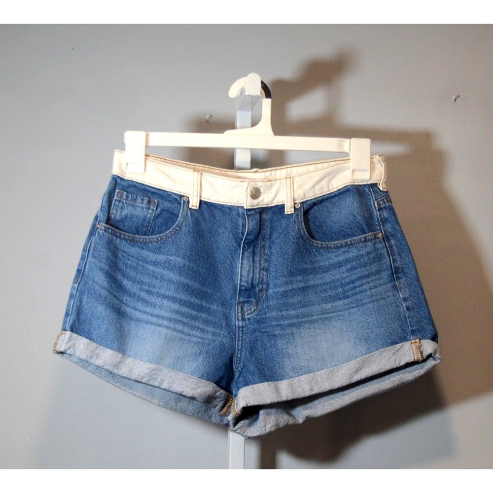 Pacsun Size 29 Mom Shorts Rolled Hem 5-Pocket Design Contrasting Waistband